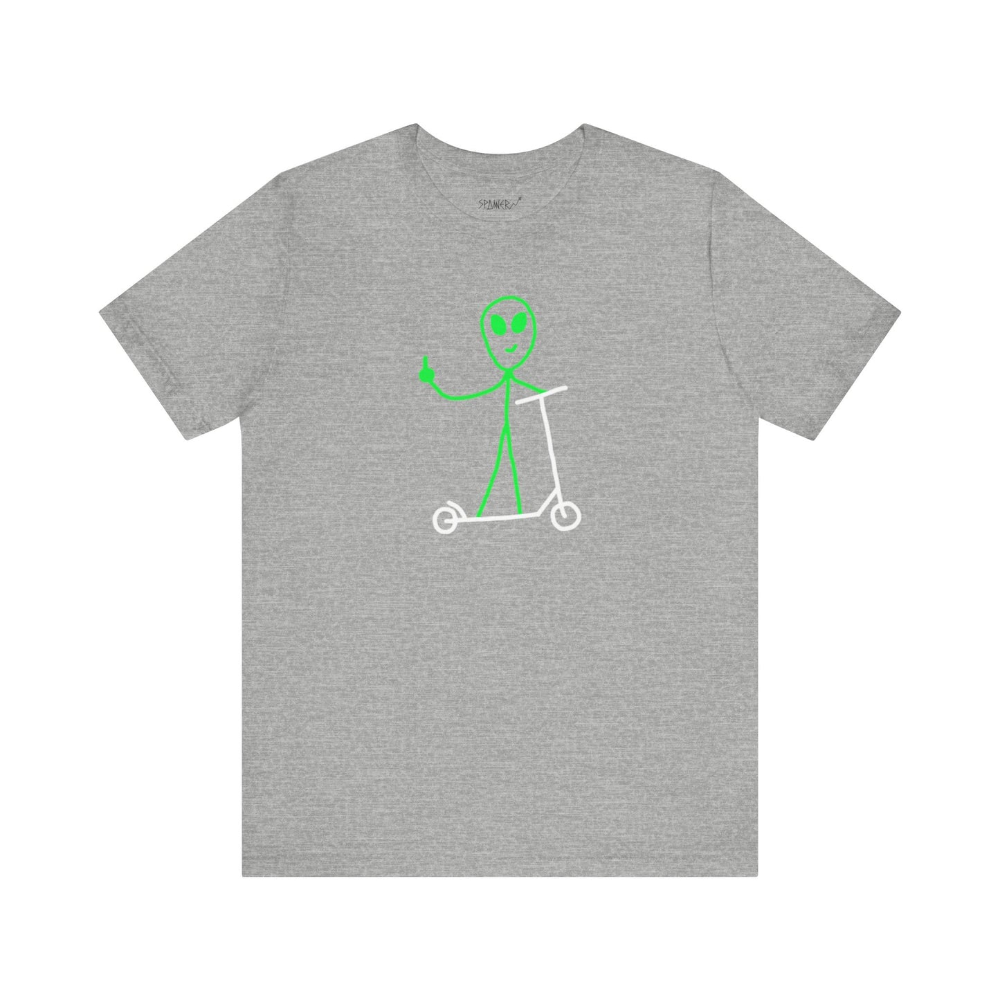 Alien on a Scooter T-shirt (Adults)