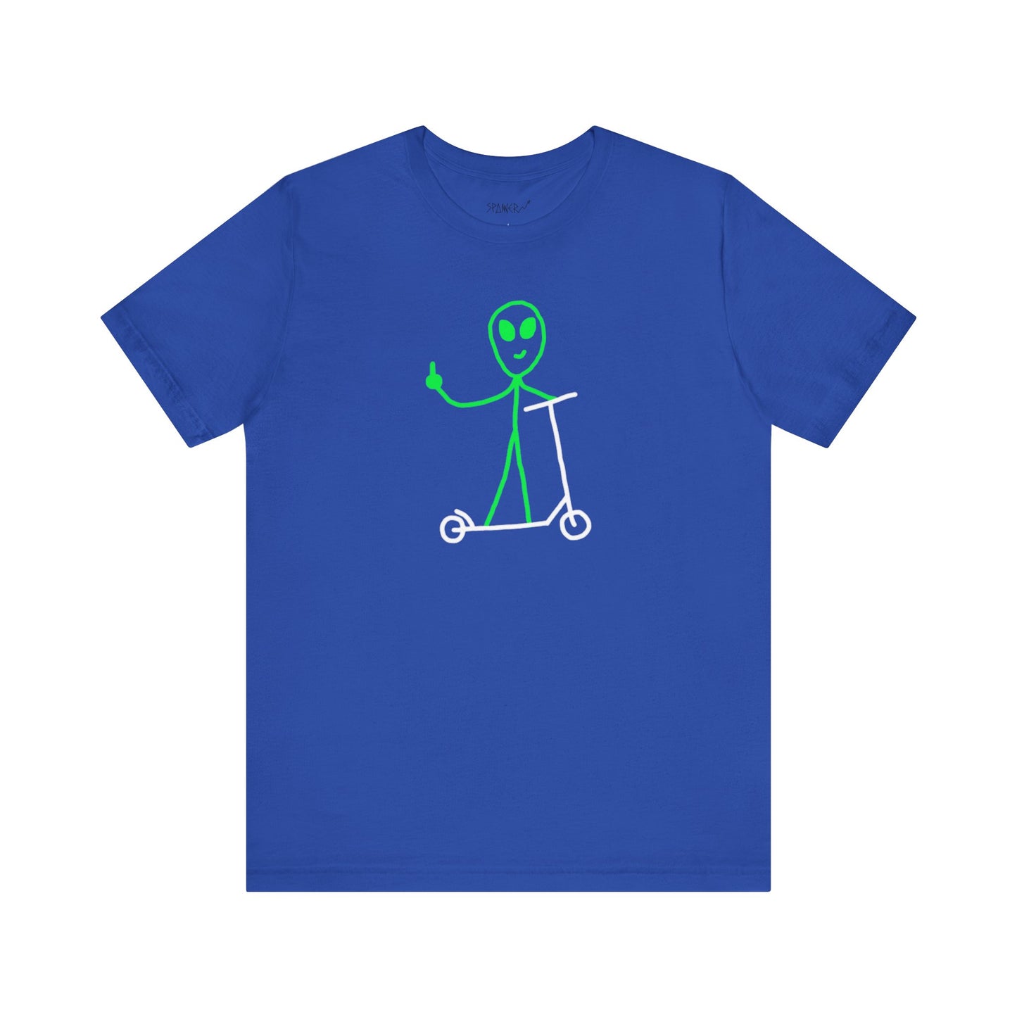 Alien on a Scooter T-shirt (Adults)