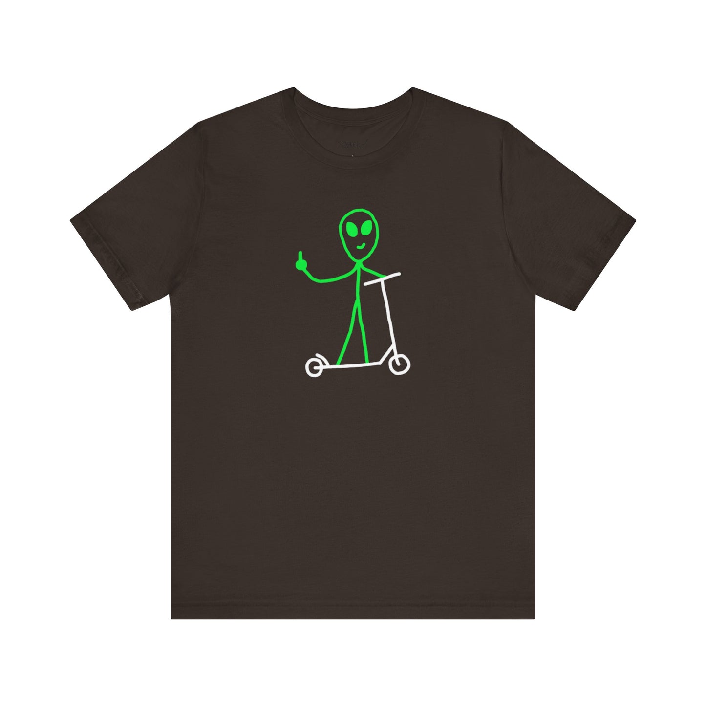 Alien on a Scooter T-shirt (Adults)