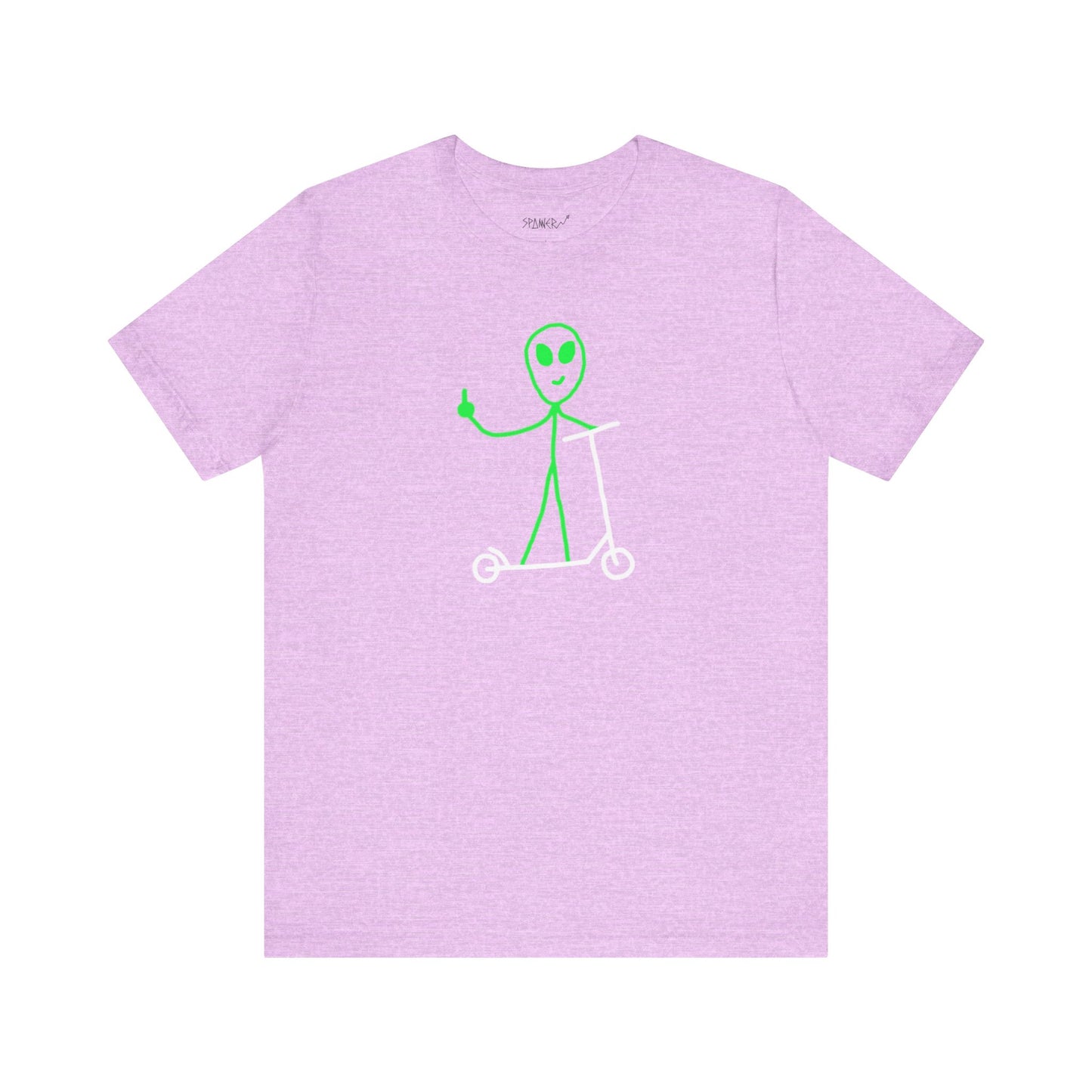 Alien on a Scooter T-shirt (Adults)