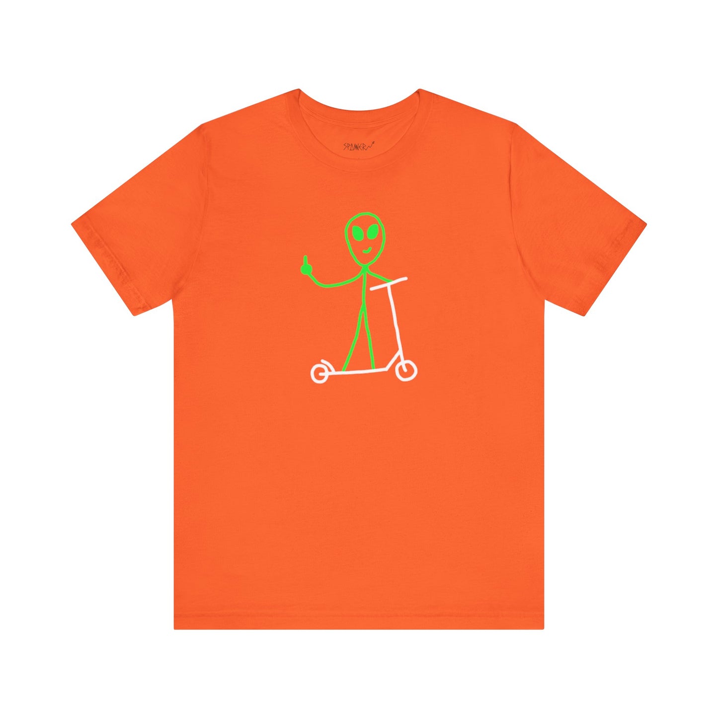 Alien on a Scooter T-shirt (Adults)